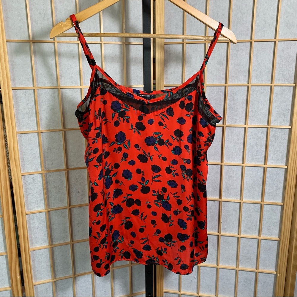 I ❤️ Ronson Satiny Floral Camisole Tank Top